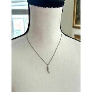 Kendra Scott Silver & Crystal Stone Adjustable Pepper Tooth Necklace